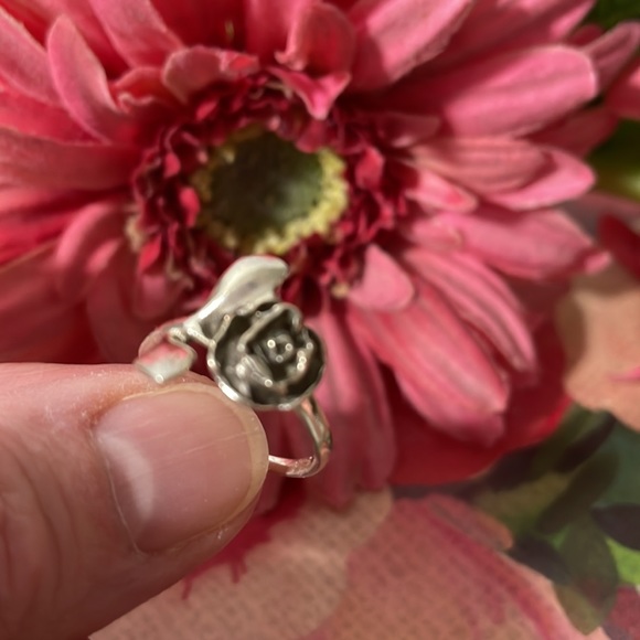 BOHO Sterling 925 silver Country ROSE 🌹 ring - Picture 4 of 5